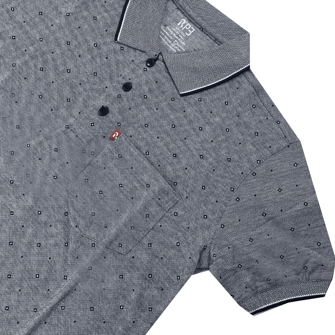 All-over Birdie Designer Polo Designer Polos P3 Stormy Medium / 90 - 95 cms / 36 inches 