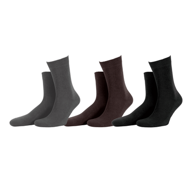 Luxury Series Socks (3 pairs) Socks P3 28 cms (Free Size) Brown | Black | Grey Ink 