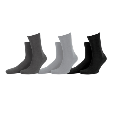 Luxury Series Socks (3 pairs) Socks P3 28 cms (Free Size) Grey Mesh | Grey Ink | Black 