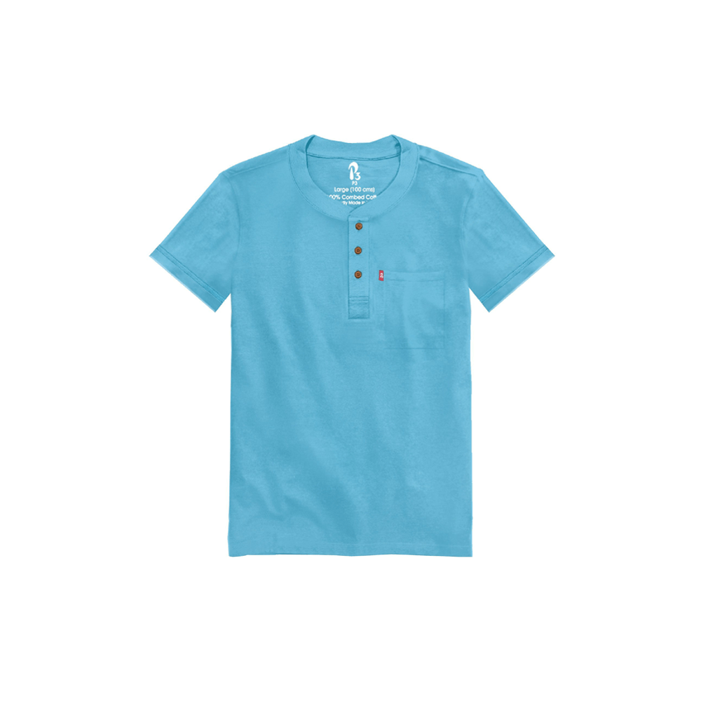 The Ribbed Henley (New) Ribbed Henleys P3 Clear Water Small 