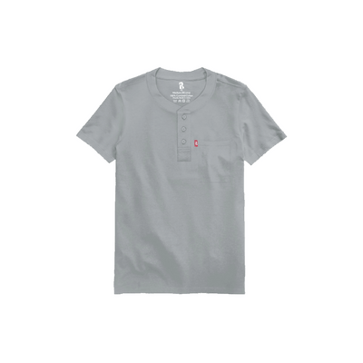 The Ribbed Henley (Half Sleeved) Ribbed Henleys P3 Armour Grey Small 